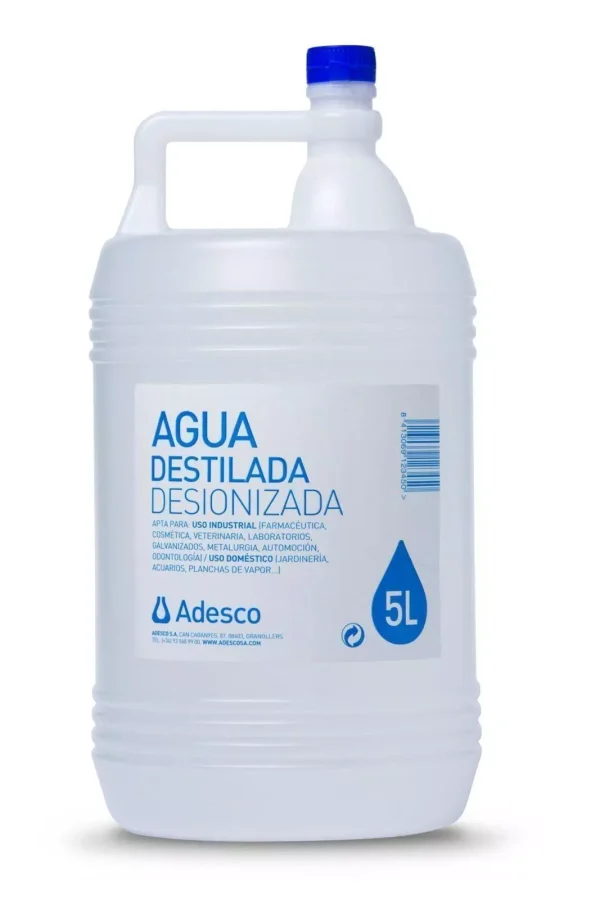 Agua Destilada Desionizada 1l y 5l